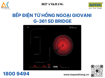 Bếp điện từ hồng ngoại Giovani G-361 SD bridge - Made in Italy